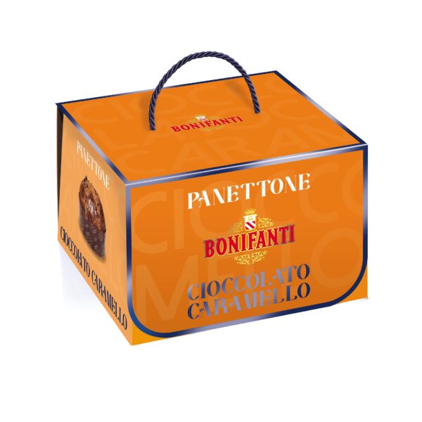 Panettone met caramel en chocolade